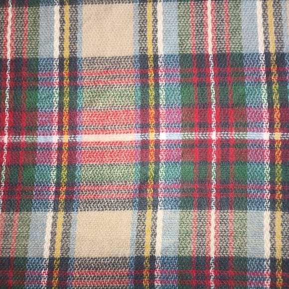 Women's Hobby Lobby Brown Plaid Blanket Scarf Size 56"x56" - Picture 5 of 9